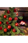 Yenigeldi 12'li Kırmızı 6 Cm Yılbaşı Topu, 12'li Noel Topu, 12'li Çam Ağacı Topu, 12 Süs Topu thumbnail 3