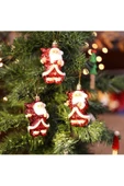 Yenigeldi 3 Adet Hediye Getiren Noel Baba Çam Ağacı Süsü Parti Doğum Günü Yılbaşı Ağacı Süslemeleri thumbnail 2