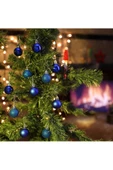 Yenigeldi 12 Li Mavi 3 Cm Yılbaşı Topu , Noel Topu , Çam Ağacı Topu , Süs Topu - 2