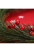 Yenigeldi 2 Demet ( Bir Demetinde : 6 Adet Vardır ) Mini Uğur Kokina Red Berry Yılbaşı Süsü Dekor Süs T108 - 2