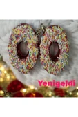 Yenigeldi Donut yılbaşı Süsü Seti Yılbaşı Ağacı Tatlı Süsleri Yılbaşı Dekoratif Asılı Süsler Ağaç Dekorasyonu - 2