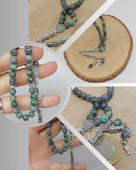 Afrika Turkuazı Taşı Royal Quality 33lük Tesbih 6mm (3874) thumbnail 1