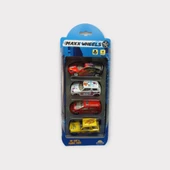 Maxx Wheels 4 lü Metal Araç Seti - Şehir Araçları thumbnail 4