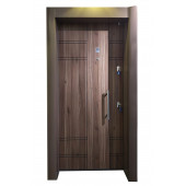 TEZ-1658 Statik Kasalı Tanganika Düz Model Daire Kapısı, Çelik Kapı, Villa Kapısı - 1