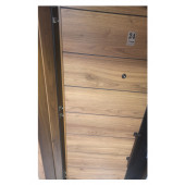 3553 Ahşap Kaplama Kasa Düz Model Daire Kapısı, Çelik Kapı, Villa Kapısı - 4