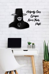 V For Vendetta V2 Ahşap Dekor Duvar Yazısı - 2