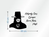 V For Vendetta V2 Ahşap Dekor Duvar Yazısı - 4