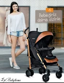 Baby Home 107 Clark Tam Yatar Alüminyum Bilyeli Teker Baston Bebek Arabası - 5