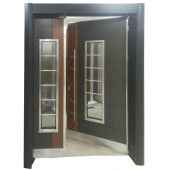 TEZ-0157 Statik Kasalı Antrasit Renk Düz Model Bina Giriş Kapısı, Apartman Giriş Kapısı, Çelik Kapı - 3