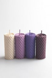 Zariass Balmumu Kutulu Mum Paleti 4 lü Mor - 1