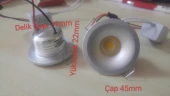 5W Mini Led Spot Gümüş Renk Kasa 45mm Genişlik - 3