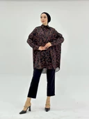 VıoShıne Kadın Leopar Desenli Oversize Saten Gömlek - 10