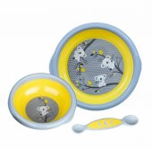 Bebedor Beslenme Seti 3lü Sarı-Gri - 1
