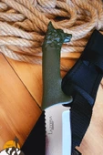İşlemeli TPE Sap Outdoor Kamp Bıçağı Çakısı Kılıflı Piknik Bıçak Çakı Mutfak Bıçağı ( KMİ-547 ) - 2