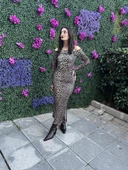 YIRTMAÇLI LİKRALI LEOPAR ELBİSE - 4