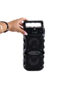 KTS-1096 Kırmızı Bluetooth Parti Hoparlörü 3 Inç × 2 Kablosuz Speaker Radyo-usb-tf Girişli - 3