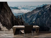 Dağ ve Gökyüzü Bulut Manzaralı Duvar Kağıdı thumbnail 4