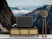 Dağ ve Gökyüzü Bulut Manzaralı Duvar Kağıdı thumbnail 3