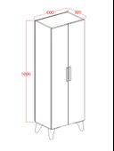 AYMOBSAN 2 Kapaklı Winter  Boy Dolabı , Çok Amaçlı Dolap , Killer Dolabı, Banyo Dolabı, Mutfak Dolabı Atlantik Çam thumbnail 3