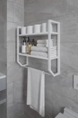 AYMOBSAN Aura Banyo Rafı , Çok Amaçlı Düzenleyici, Raf Ünitesi, 90 cm - 1