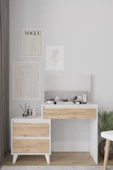AYMOBSAN Viona 3 Çekmeceli, Aynalı Makyaj Masası - 1