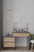 AYMOBSAN Viona 3 Çekmeceli, Aynalı Makyaj Masası - 1