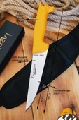 İşlemeli TPE Sap Outdoor Kamp Bıçağı Çakısı Kılıflı Piknik Bıçak Çakı Mutfak Bıçağı ( KMİ-547 ) - 5
