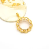 Yarım Altın Çerçeveli Kolye Ucu Altın Kaplama TGR-612 thumbnail 4