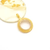 Yarım Altın Çerçeveli Kolye Ucu Altın Kaplama TGR-614 thumbnail 4