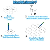 Derz Kalemi Hızlı Kuruyan Yedek Uç Su Bazlı Kokusuz Derz Dolgu Fayans Yenileme Boyası 4 Adet Beyaz thumbnail 5