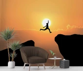 Dağ ve Günbatımı Manzaralı Duvar Kağıdı thumbnail 6