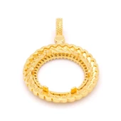 Yarım Altın Çerçeveli Kolye Ucu Altın Kaplama TGR-614 thumbnail 5