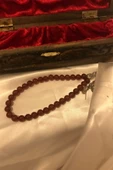 Tespih Akik Doğal Taş Tesbih Gümüş İmameli Ahşap Kutulu 8mm Akik - 3