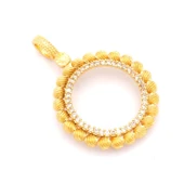 Yarım Altın Çerçeveli Kolye Ucu Altın Kaplama TGR-608 thumbnail 3