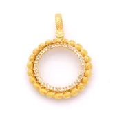 Yarım Altın Çerçeveli Kolye Ucu Altın Kaplama TGR-608 thumbnail 1