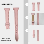 APPLE UYUMLU DERİ KAYIŞ - PEMBE-22MM - 4