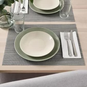 SUMUHOME FARGKLAR SERAMİK TATLI TABAĞI SETİ CİLALI BEJ 20 CM 4 ADET - 3
