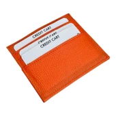 Turuncu Suni Deri Unisex Kredi Kartlık - PRS-Bulut-Turuncu thumbnail 1