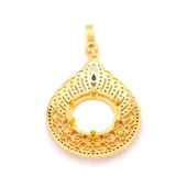 Çeyrek Altın Çerçeveli Kolye Ucu Altın Kaplama TGR-691 thumbnail 5