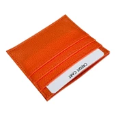 Turuncu Suni Deri Unisex Kredi Kartlık - PRS-Bulut-Turuncu thumbnail 2