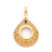 Çeyrek Altın Çerçeveli Kolye Ucu Altın Kaplama TGR-691 thumbnail 1