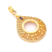 Çeyrek Altın Çerçeveli Kolye Ucu Altın Kaplama TGR-691 thumbnail 3