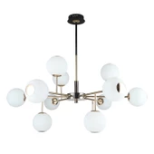 Apliqa Sofia 12'li Siyah Gold 100 Watt Yuvarlak Modern Oturma Odası, Salon Avize thumbnail 3