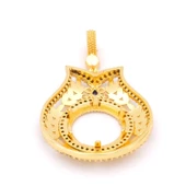 Çeyrek Altın Çerçeveli Kolye Ucu Altın Kaplama TGR-698 thumbnail 5