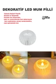 Dekoratif  Dekorasyon Hem Aydınlatma Amaçlı Kullanılabilen, Mum Görünümlü Led Dekoratif  Pilli  Işık - 3