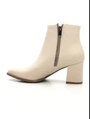 Potinonline K1754 Kadın Sivri Burun Tokalı Kalın Topuk Kısa Bot - 9