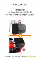 Araba Bagaj Düzenleyici Organizer Çanta + Oto Yan Cam Güneşlik Koruma Perdesi Araç Set-65 - 2