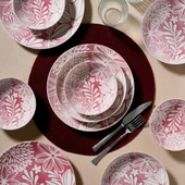 GÜRAL PORSELEN Camelia 6 Kişilik 18 Parça Yemek Takımı 41865 -Pembe - 2