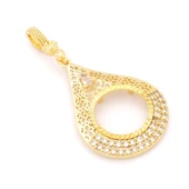 Çeyrek Altın Çerçeveli Kolye Ucu Altın Kaplama TGR-704 thumbnail 3