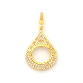 Çeyrek Altın Çerçeveli Kolye Ucu Altın Kaplama TGR-704 thumbnail 2